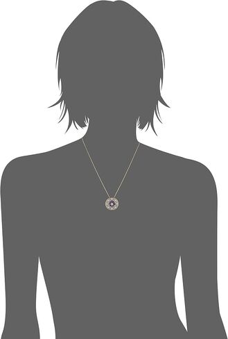Amazon Collection 18k Yellow Gold Plated Sterling Silver Gemstone and Diamond Accent Filigree Mandala Pendant Necklace, 18" in Kuwait