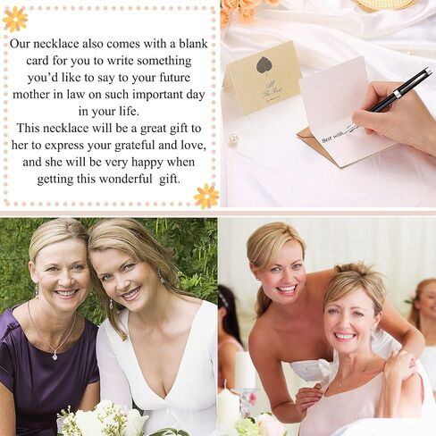 Dainty Necklace for Bonus Mom/Boyfriend's Mom/Mother of the Bride/Mother of the Groom/Daughter, Wedding Gifts in Kuwait