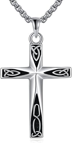 ONEFINITY Religious Cross Pendant Necklace Sterling Silver Origami Cross Pendant Gifts for Women Men Jewelry in Saudi Arabia