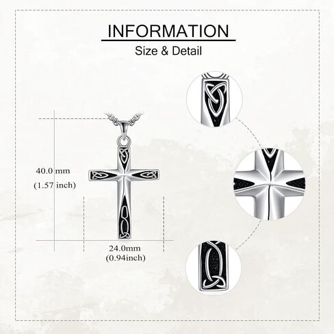 ONEFINITY Religious Cross Pendant Necklace Sterling Silver Origami Cross Pendant Gifts for Women Men Jewelry in Saudi Arabia