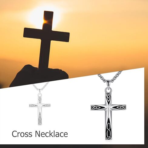 ONEFINITY Religious Cross Pendant Necklace Sterling Silver Origami Cross Pendant Gifts for Women Men Jewelry in Saudi Arabia