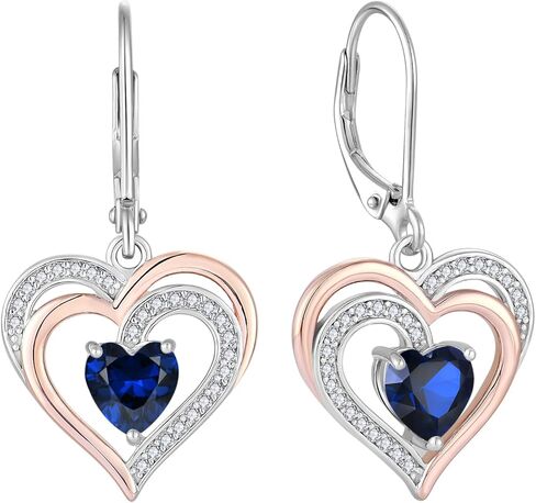 أقراط ريمارد على شكل قلب ليفرباك للنساء، 925 من الفضة الاسترليني المتدلية على شكل قطرة على شكل قلب مجوهرات جوهرة الميلاد للنساء in Kuwait