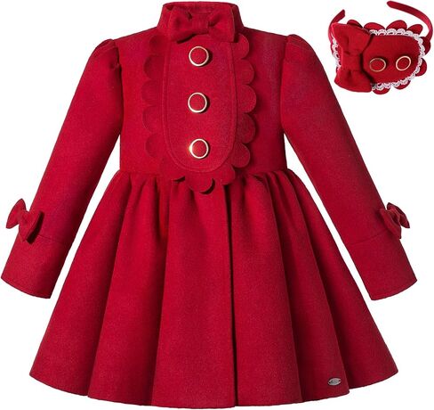 Pettigirl Little Girl Autumn Winter Navy Blue Fashion Jacket Coat Kids Vintage Warm Trench Outerwear Outfit in Saudi Arabia