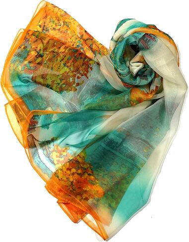 Shanlin Super Large Silk Feel Floral Scarves for Women in Gift Box in Kuwait