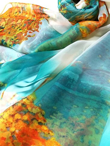 Shanlin Super Large Silk Feel Floral Scarves for Women in Gift Box in Kuwait