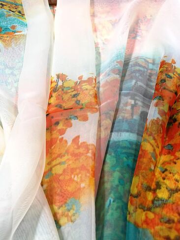 Shanlin Super Large Silk Feel Floral Scarves for Women in Gift Box in Kuwait