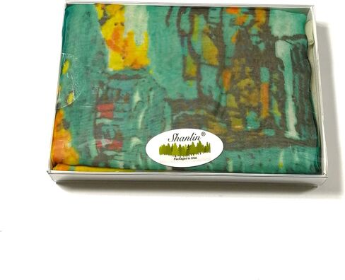 Shanlin Super Large Silk Feel Floral Scarves for Women in Gift Box in Kuwait