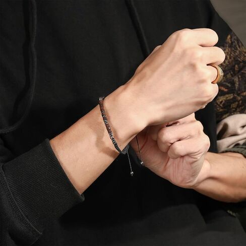 To My Son - I Love You Morse Code Bracelet, Adjustable Inspirational Beaded Morse Code Bracelets, Personalized Men Bracelet, Back to School Bracelet, First Day of School Bracelet Gift for Son in Kuwait