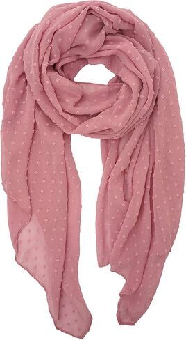 YOUR SMILE Ladies/Women's Lightweight Solid Color Pearl Chiffon Long Shawl Scarf For Spring Summer Fall in Kuwait