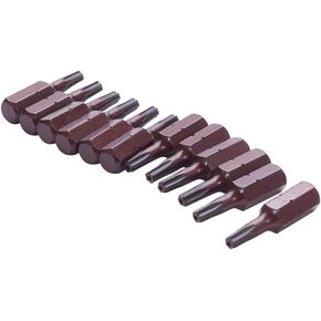 Utoolmart 12 قطعة T15 الأمن توركس مفك بت 25 مللي متر طويلة 1/4 بوصة عرافة عرقوب S2 عالية سبائك الصلب