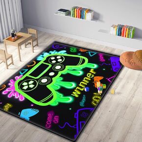 Gaming Area Rugs for Boys Cool Gamer Rugs Teens Large Video Games Carpets for Bedroom Game Console Decorative Floor Mats for Playroom 60" x 39" in Saudi Arabia
