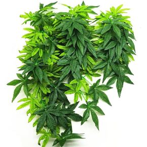 Dsoar 40cm/16in Aquarium Decorations Plants Artificial Plant Fake Plastic Water Grass Plants for Fish Tank Aquarium Decor Artificial Hanging Plants in Kuwait