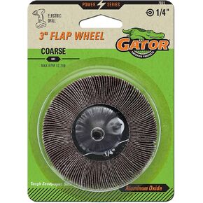 Gator 3" Drill Mounted Flap Wheel, Aluminum Oxide, Coarse Grit