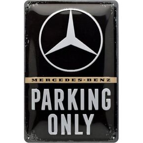 Nostalgic-Art Retro Tin Sign – Mercedes-Benz – Parking Only – Gift idea for car accessoires, Metal Plaque, Vintage design for decoration, 30 x 40 cm in Kuwait