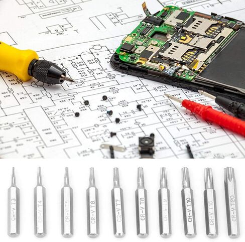 Jeanoko مايكرو بت 1.1 بوصة مفك براغي نجمية بت T3-T20 ستار مفك بت مجموعة 10 قطعة لإصلاح الهواتف المحمولة in Kuwait