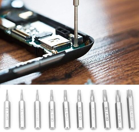 Jeanoko مايكرو بت 1.1 بوصة مفك براغي نجمية بت T3-T20 ستار مفك بت مجموعة 10 قطعة لإصلاح الهواتف المحمولة in Kuwait