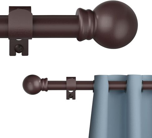 Bronze Curtain Rods for Windows 30 to 93 Inch,5/8 Inch Diameter Drapery Rods with Brackets Heavy Duty Curtain Rods for Bedroom in Kuwait