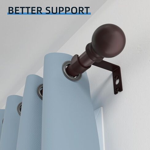 Bronze Curtain Rods for Windows 30 to 93 Inch,5/8 Inch Diameter Drapery Rods with Brackets Heavy Duty Curtain Rods for Bedroom in Kuwait