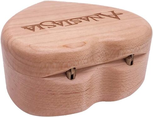 صندوق موسيقى ون ابون ايه ديسمبر من تايكست مع مرآة، الية منحوتة خشبية صغيرة على شكل قلب، صناديق موسيقية هدايا لعيد الميلاد والذكرى السنوية وعيد الام in Kuwait