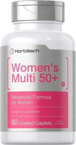 Horbäach Women's Multivitamin 50 Plus | 60 Coated Caplets | Advanced Vitamin Formula | Non-GMO & Gluten Free Supplement in Saudi Arabia