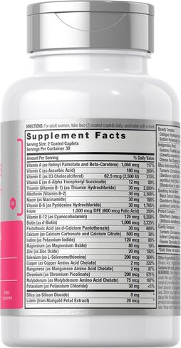 Horbäach Women's Multivitamin 50 Plus | 60 Coated Caplets | Advanced Vitamin Formula | Non-GMO & Gluten Free Supplement in Saudi Arabia