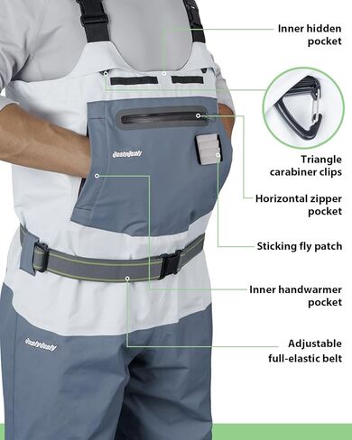 QualyQualy يطير خواضون الصيد تخزين القدم بدلات الصدر للرجال والنساء مقاوم للماء خواضون الصيد مع الأحذية خواضون النيوبرين in Kuwait