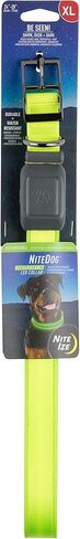 Nite Ize NiteDog Rechargeable LED Collar, USB Rechargeable Light Up Dog Collar w/Metal Buckle, Water Resistant, X-Large, Blue in Saudi Arabia