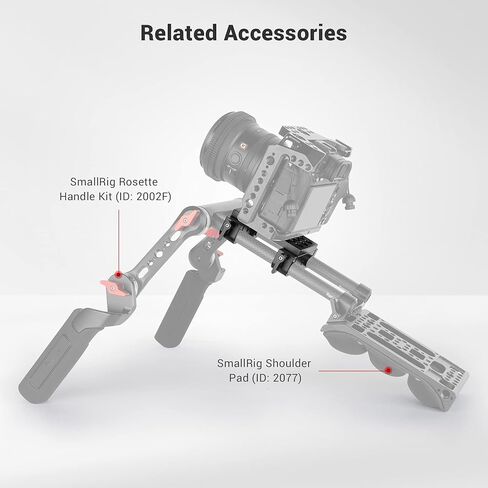 SmallRig Base Plate, Camera Baseplate with 15mm Rod Clamps, Tripod Mounting Plate for DSLR Camera Video Camera - 1775 in Kuwait