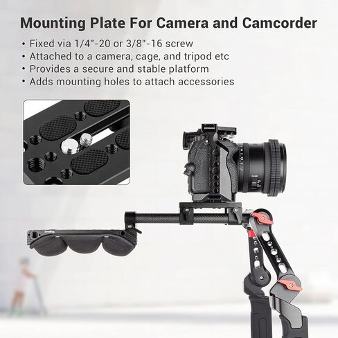 SmallRig Base Plate, Camera Baseplate with 15mm Rod Clamps, Tripod Mounting Plate for DSLR Camera Video Camera - 1775 in Kuwait