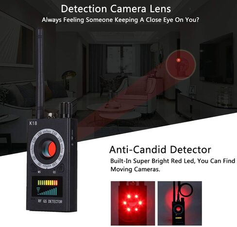 AOLANS Hidden Camera detectors GPS Tracker Bug Detector Hidden Device Detector Anti Spy DetectorRf Detector for Wireless Camera Finder in Kuwait