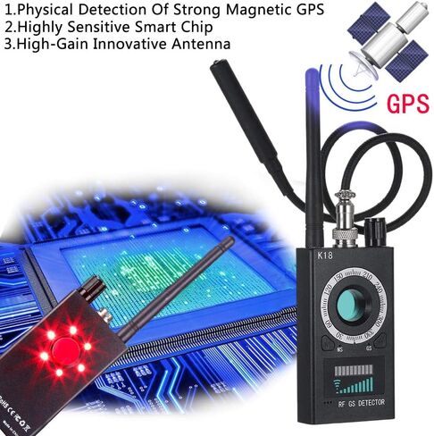 AOLANS Hidden Camera detectors GPS Tracker Bug Detector Hidden Device Detector Anti Spy DetectorRf Detector for Wireless Camera Finder in Kuwait