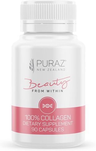 PURAZ Collagen Peptides Supplements - Infused with Antioxidants from New Zealand Super Fruits - Experience Younger Looking Skin and Hair & Nail Growth - Multi Collagen Pills for Women - 90 Capsules in Saudi Arabia