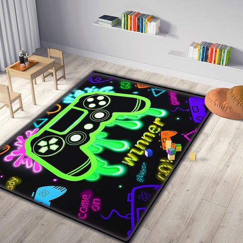 Gaming Area Rugs for Boys Cool Gamer Rugs Teens Large Video Games Carpets for Bedroom Game Console Decorative Floor Mats for Playroom 60" x 39" in Saudi Arabia