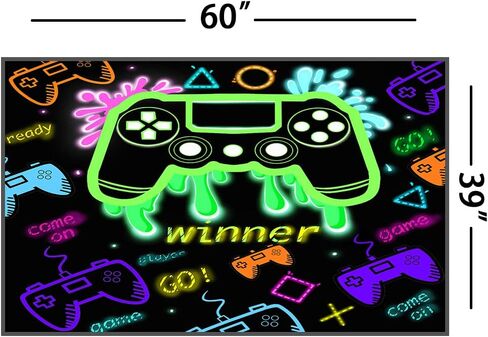 Gaming Area Rugs for Boys Cool Gamer Rugs Teens Large Video Games Carpets for Bedroom Game Console Decorative Floor Mats for Playroom 60" x 39" in Saudi Arabia
