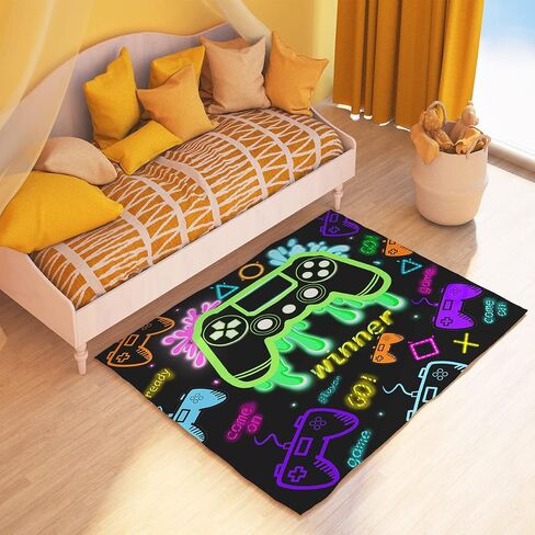 Gaming Area Rugs for Boys Cool Gamer Rugs Teens Large Video Games Carpets for Bedroom Game Console Decorative Floor Mats for Playroom 60" x 39" in Saudi Arabia