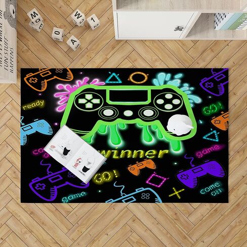 Gaming Area Rugs for Boys Cool Gamer Rugs Teens Large Video Games Carpets for Bedroom Game Console Decorative Floor Mats for Playroom 60" x 39" in Saudi Arabia