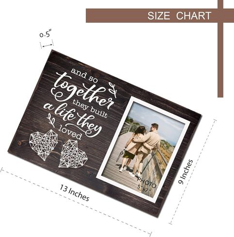 Yudarte Mr & Mrs Bedroom Decor for Couples - Wall Picture Hanging Collage Board with Clips and Twine 13.5x5.5 Inches - Religious Marriage Gifts for Couple - What God Has Joined Together Mark 10:9 in Saudi Arabia