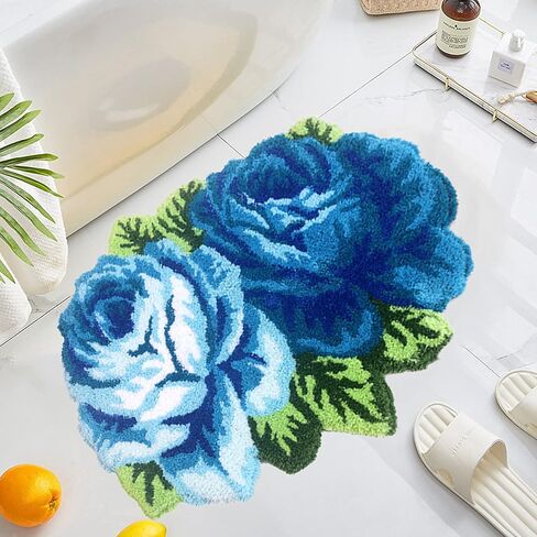 UKELER Laundry Room Rug 65x23.6 inch Pink Rose Flower Kitchen Runner Non-Slip, Shaggy Soft Flower Rugs for Girls Bedroom in Saudi Arabia