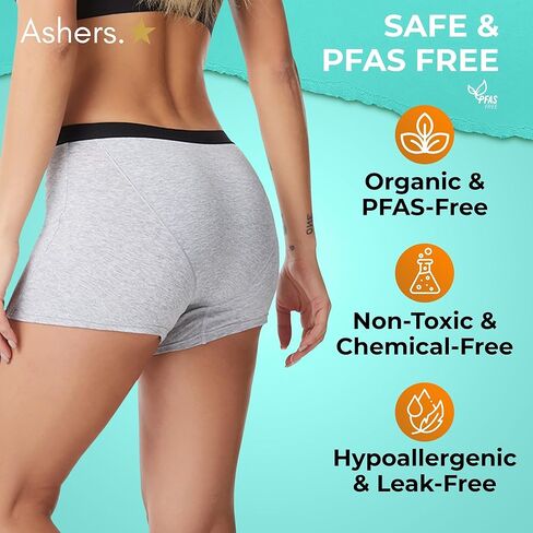 شورت داخلي قصير من القطن العضوي لفترة النوم، بوكسر قصير للنساء قصير جيم جام (عبوة من قطعة واحدة) in Kuwait