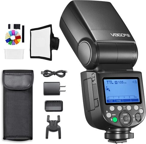 Godox V860III-S Speedlite Light,76Ws GN60 TTL HSS=1/ 8000s,2.4G Wireless X System,7.2V/2600mAh Li-ion Battery Camera Flash Speedlite Compatible for Sony Cameras in Saudi Arabia