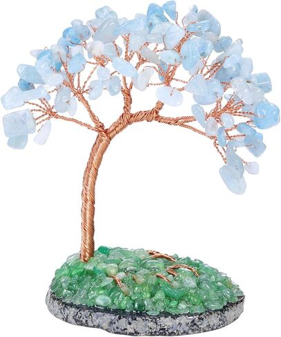 PESOENTH روز كوارتز كريستال شجرة المال فنغ شوي الأحجار الكريمة بونساي شجرة الكريستال الوردي شجرة الحياة زخرفة لحسن الحظ الطاقة الإيجابية طاولة المنزل مكتب ديكور عيد الميلاد 4.72-5.51 بوصة عالية in Kuwait