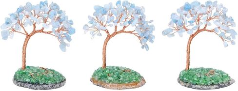 PESOENTH روز كوارتز كريستال شجرة المال فنغ شوي الأحجار الكريمة بونساي شجرة الكريستال الوردي شجرة الحياة زخرفة لحسن الحظ الطاقة الإيجابية طاولة المنزل مكتب ديكور عيد الميلاد 4.72-5.51 بوصة عالية in Kuwait