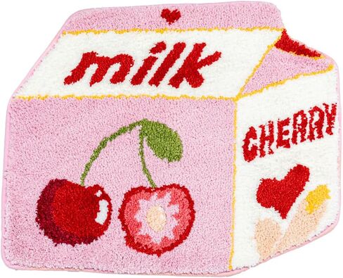 Fruit Avocado Bath Mat for Bathroom Cute Green Bathroom Rug for Kids Non Slip Fruit Bath Rug Milk Cartoon Shaped Plush Shower Rugs for Bathroom Absorbent Decorative Bathtub Mat Washable in Kuwait