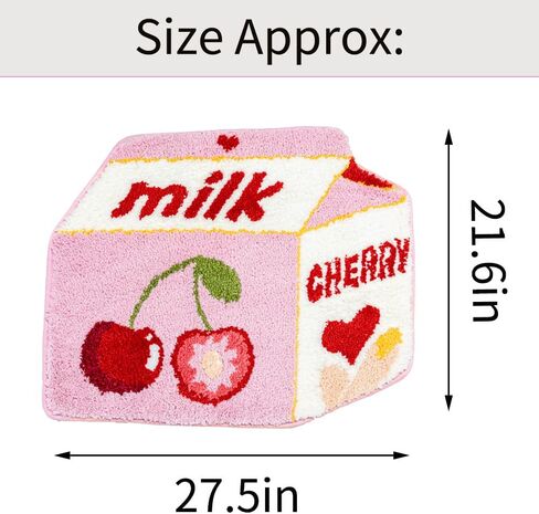Fruit Avocado Bath Mat for Bathroom Cute Green Bathroom Rug for Kids Non Slip Fruit Bath Rug Milk Cartoon Shaped Plush Shower Rugs for Bathroom Absorbent Decorative Bathtub Mat Washable in Kuwait
