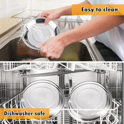 Stainless Steel Cat Bowls, 12PCS Shallow Cat Bowl Metal Cat Dishes for Food and Water, 5.5 Inches Diameter Cat Food Dish, Shallow Raised Shallow Cat Food Dish for Small Dogs and Cats, Dishwasher Safe in Kuwait