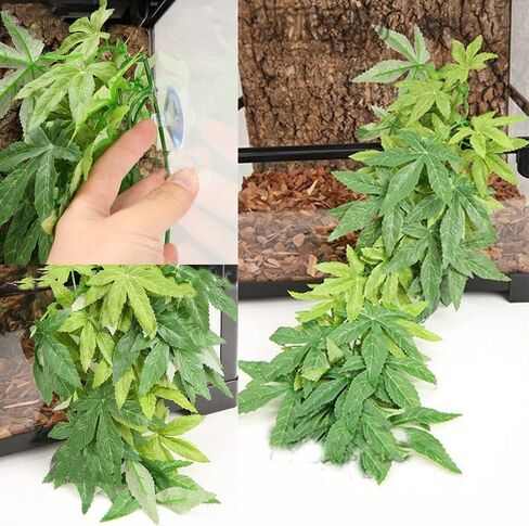 Dsoar 40cm/16in Aquarium Decorations Plants Artificial Plant Fake Plastic Water Grass Plants for Fish Tank Aquarium Decor Artificial Hanging Plants in Kuwait