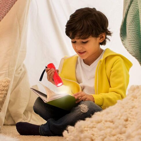 كونهي مصباح يدوي LED صغير CO2، عبوة من 5 مصابيح يدوية بلاستيكية سي او بي للاطفال 100 لومن مع بطاريات سي ار اي عالية لمستلزمات القراءة الليلية المدرسية وهدايا الحفلات وهدايا الكريسماس in Kuwait