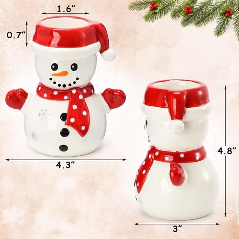 حامل شموع Tealight لديكور رجل الثلج، حامل شموع خفيف للشاي للشتاء لقضاء عطلة الشتاء، قطع مركزية لطاولات المنزل، ديكور الموقد، هدية الترحيب بالمنزل الجديد in Kuwait