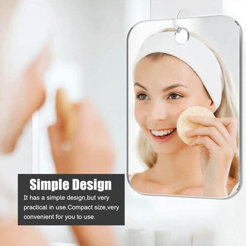 Tiankohelan Anti-Fog Shaving Mirror,Frameless Shower Mirror for Men Women in Kuwait