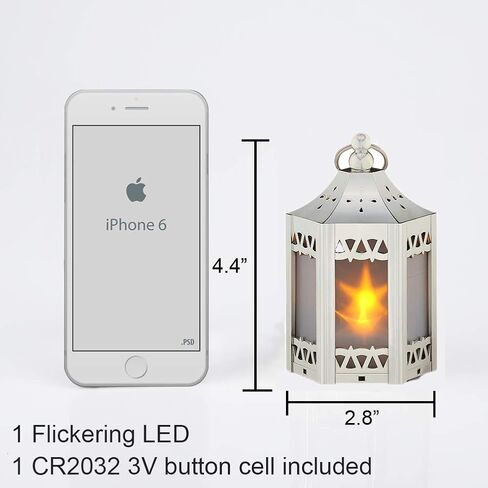 zkee Mini Star Lantern مع LED وامض، بطارية CR2032 متضمنة، فانوس معلق مزخرف، فانوس زينة لعيد الميلاد، فانوس شمعة داخلي، استخدام داخلي لفانوس البطارية، Zkee (مجموعة من 6 قطع ذهبية) in Kuwait